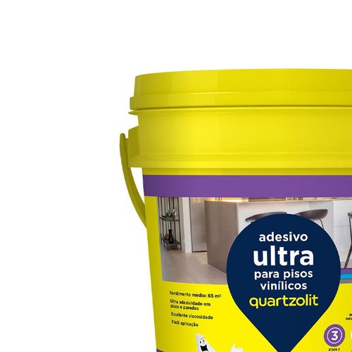 Cola Ultra para Piso Vinílico Quartzolit Branco 18kg