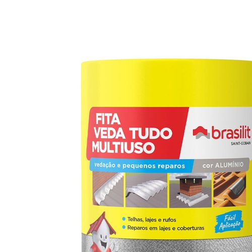 Fita Veda Tudo Quartzolit Multiuso Cinza 20cmx10m