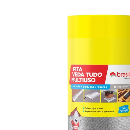 Fita Veda Tudo Quartzolit Multiuso Cinza 45cmx10m