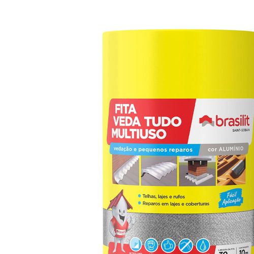 Fita Veda Tudo Quartzolit Multiuso Cinza 30cmx10m