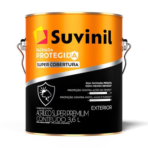 Tinta Acrílica 3,6L Fachada Protegida Super Cobertura  Branco Neve 50842059 Suvinil