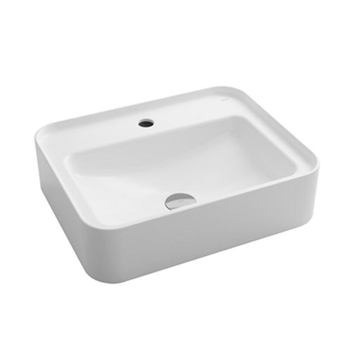 Cuba de Apoio Docol Frame Retangular com Mesa Branco RT16 50x40cm
