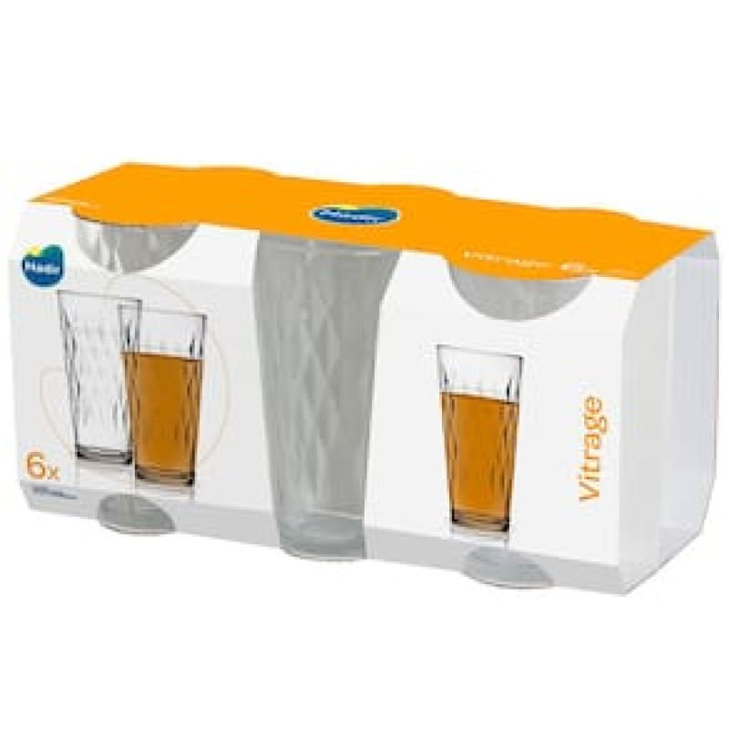 Jogo De Copos Vitrage 350Ml Nadir 6 Peças - Vidro