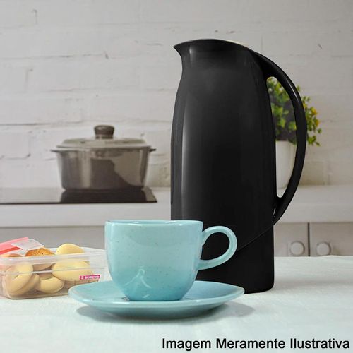 Garrafa Térmica Plástico Sanremo 1L Celebrar Preto