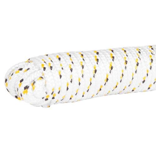 Corda Multifilamento Vonder Trançada Branco com Preto e Amarelo 10mmx15m
