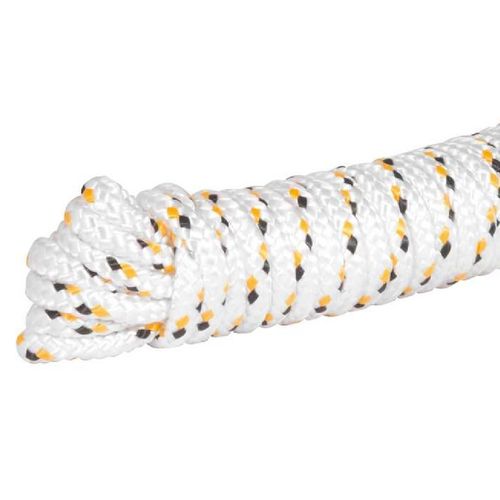 Corda Multifilamento Vonder Trançada Branco com Preto e Amarelo 10mmx10m