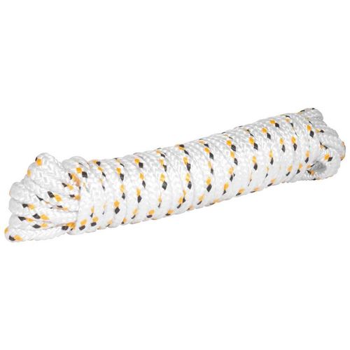 Corda Multifilamento Vonder Trançada Branco com Preto e Amarelo 10mmx10m