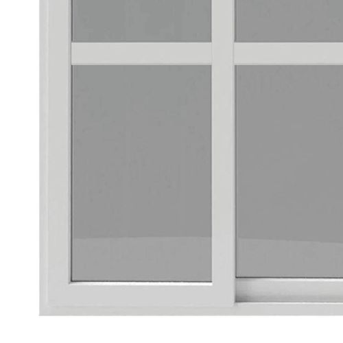 Porta de Correr PVC Multilit Cremona 6mm 2 Folhas Branco 215x150x7,5cm