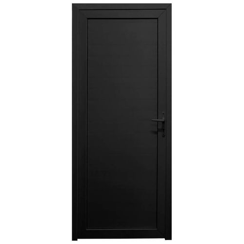 Kit Porta de PVC Multilit Externa Preto Esquerda 210x80x6cm