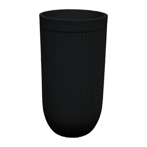 Vaso Cilíndrico Japi  Atenas Chumbo 44cm