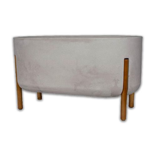 Floreira Decore Japi Cimento Queimado  66cm