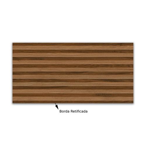 Revestimento Ripado Megalume Canela Relevo "A" 45x90 Retificado