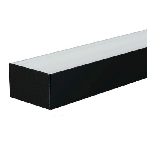 Kit Perfil de Embutir Plug And Play 1 Metro 35x21mm Preto com Fita 20W/M Luz Neutra 12V 2A Llumm Bronzearte