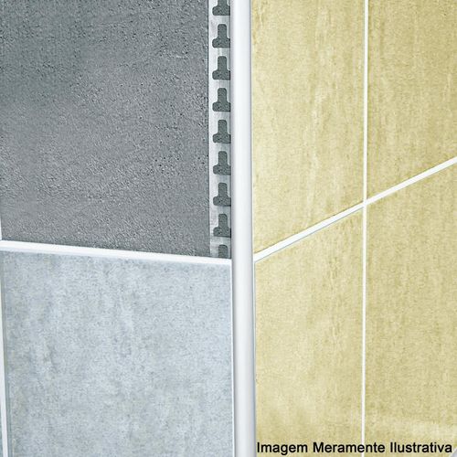 Canto Externo em PVC Tecnoperfil Tec183 Branco 184 10mmx2,70m