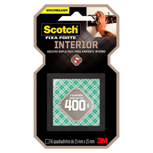Fita Scotch 3M Fixa Forte Quadradinho