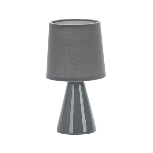 Abajur Cerâmica Taschibra Pottery Cinza 25cm 1xE27