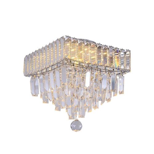 Pendente Cristal Taschibra Quadrado Dueto 300 Transparente 4xG9